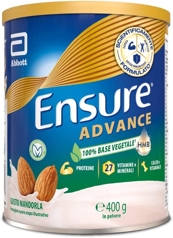 Ensure Advance Integratore Proteine 100% Vegetale Gusto Mandorla 400g