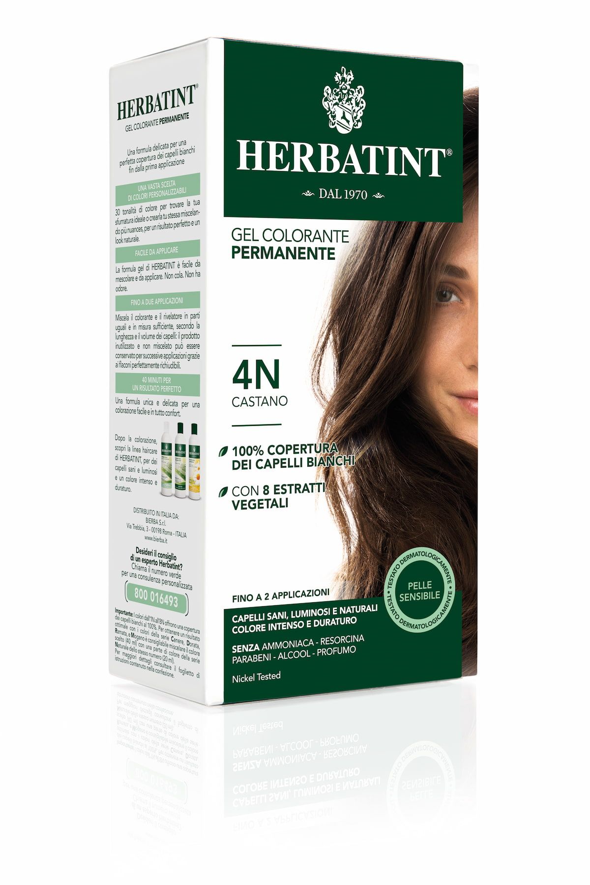 Herbatint Gel Colorante Permanente 4n Castano 150ml