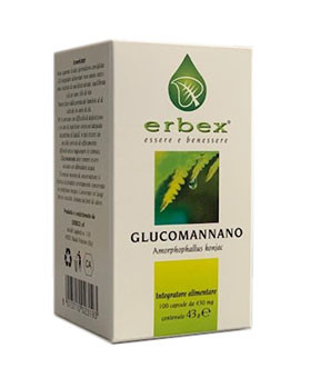 Erbex Glucomannano 430mg 100 Capsule