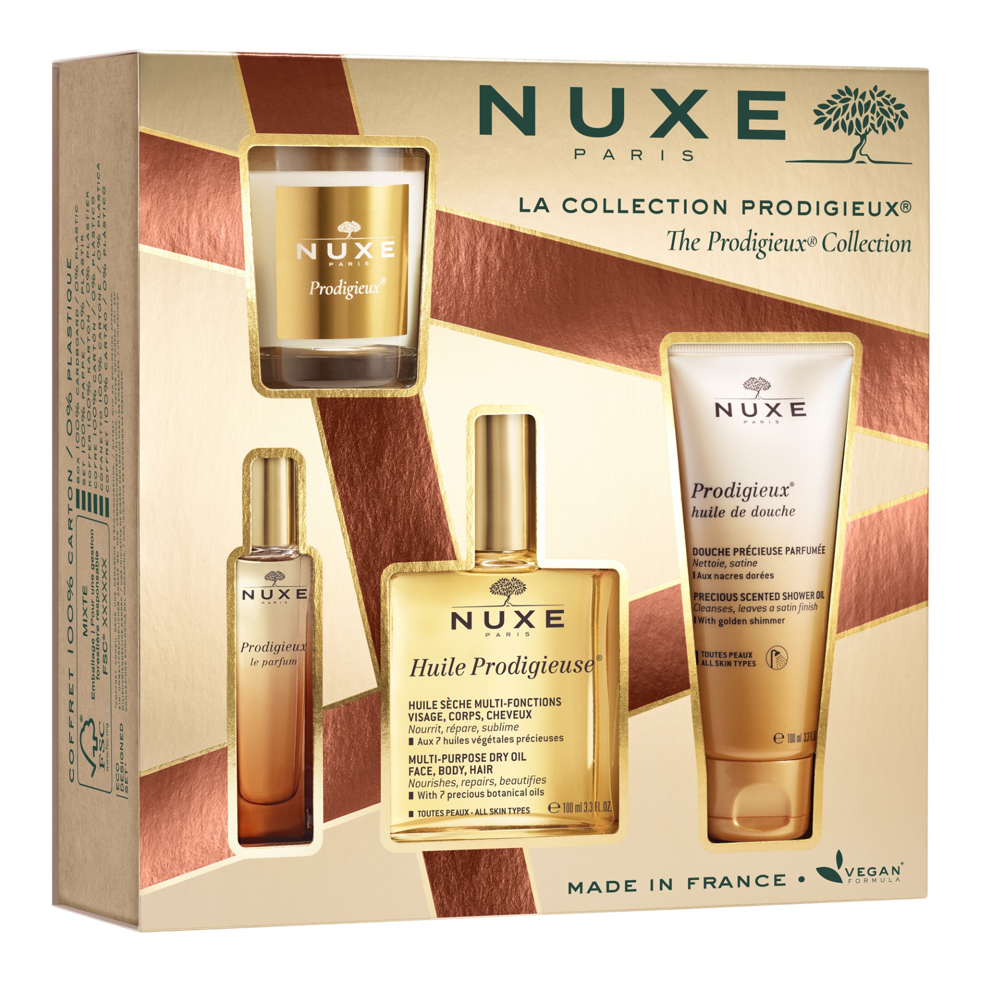 Nuxe Xmas Huile Prodigieuse Collection 4 Pezzi