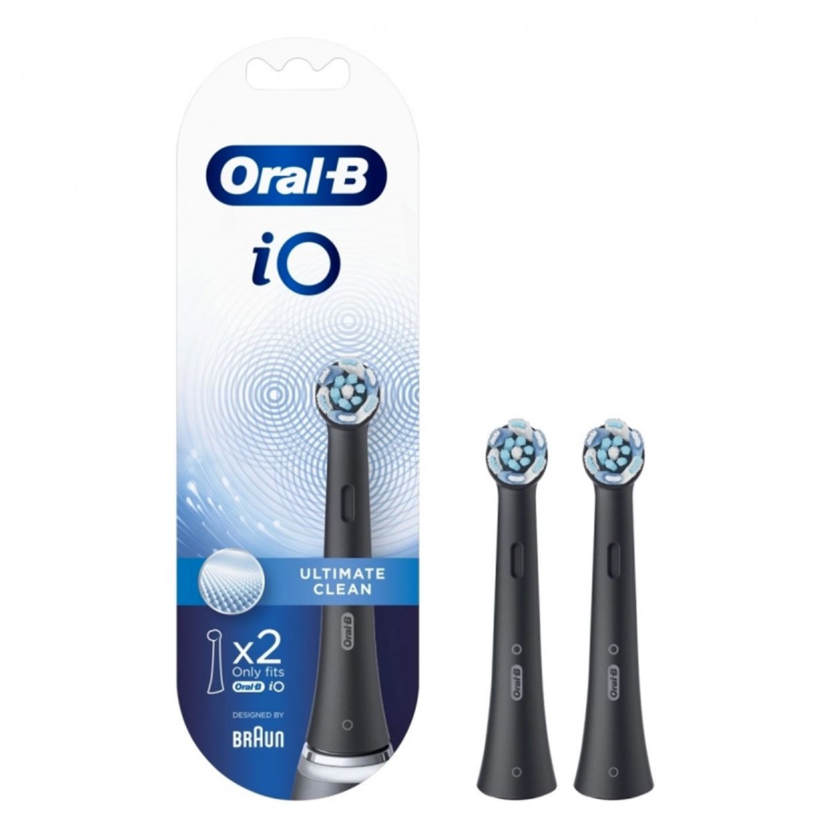 Oral-b Io Power Refill Ultra Clean Testine Black 2 Pezzi