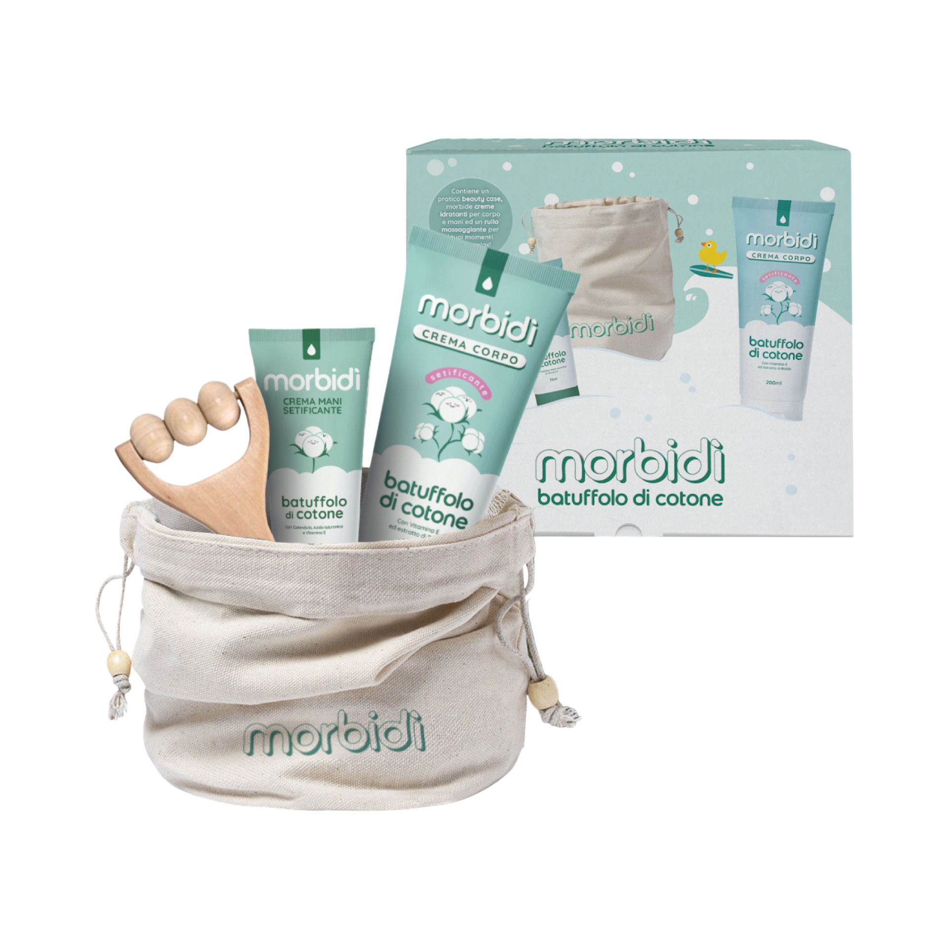 951223888 - MORBIDI' REGALO KIT COTONE 1 CREMA MANI + 1 CREMA CORPO + 1 MASSAGGIATORE IN LEGNO + 1 BEAUTY - 4849973_2.jpg