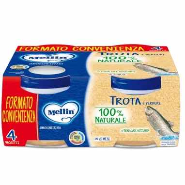 Mellin Omogeneizzato Trota E Verdure 4x80g