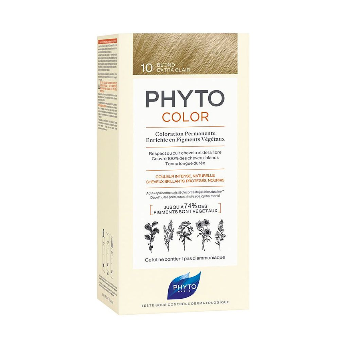 Phyto Phytocolor 10 Biondo Chiarissimo Extra Latte 50ml + Crema 50ml + Maschera 12ml