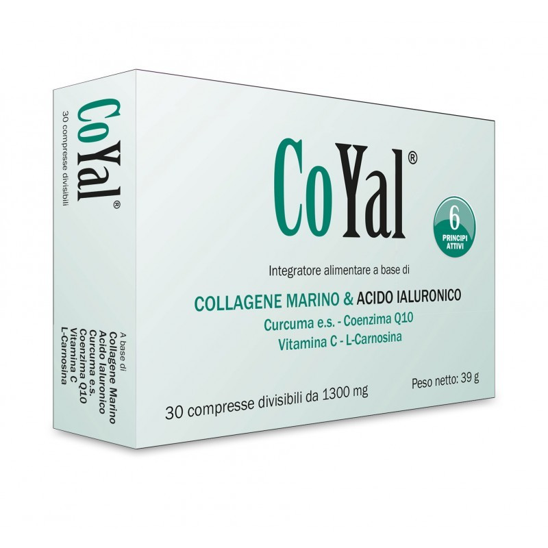 Coyal Integratore Collagenee E Acido Ialuronico 30 Compresse Gastroprotette