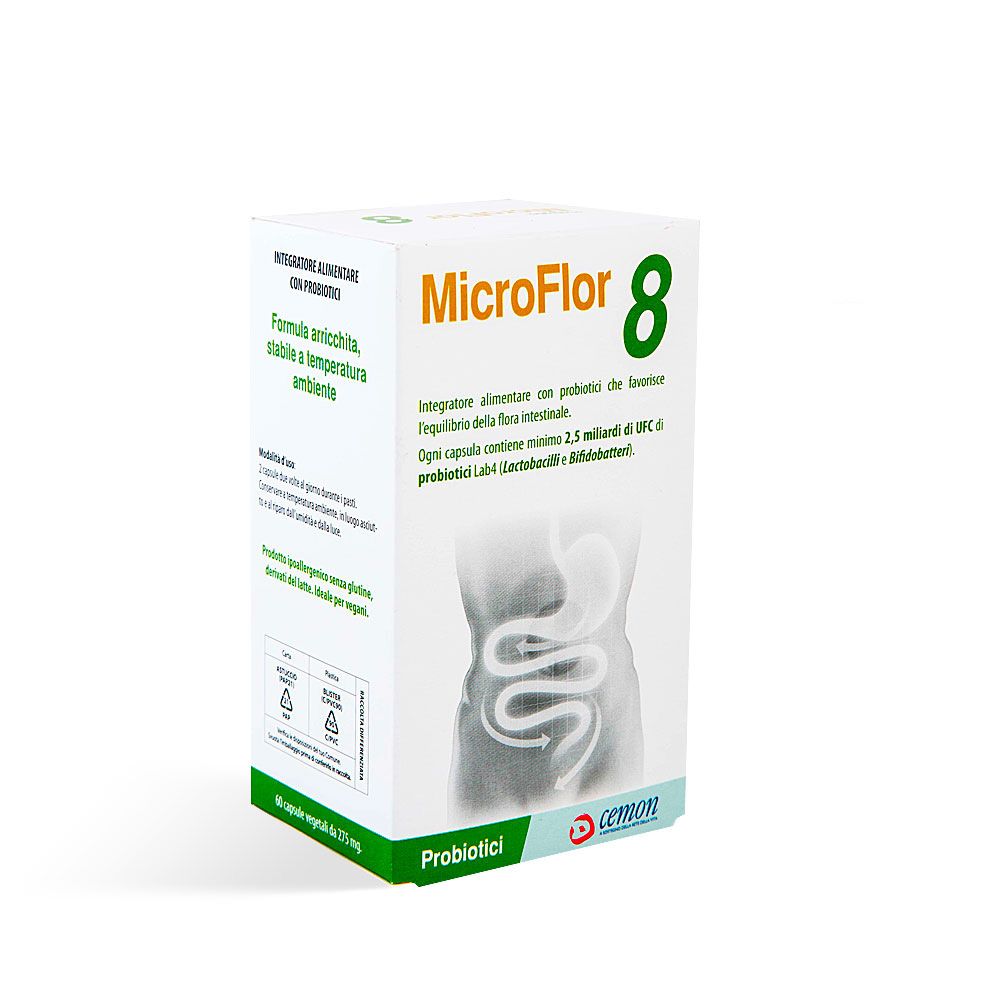 Microflor 8 Integratore Probiotici 60 Capsule