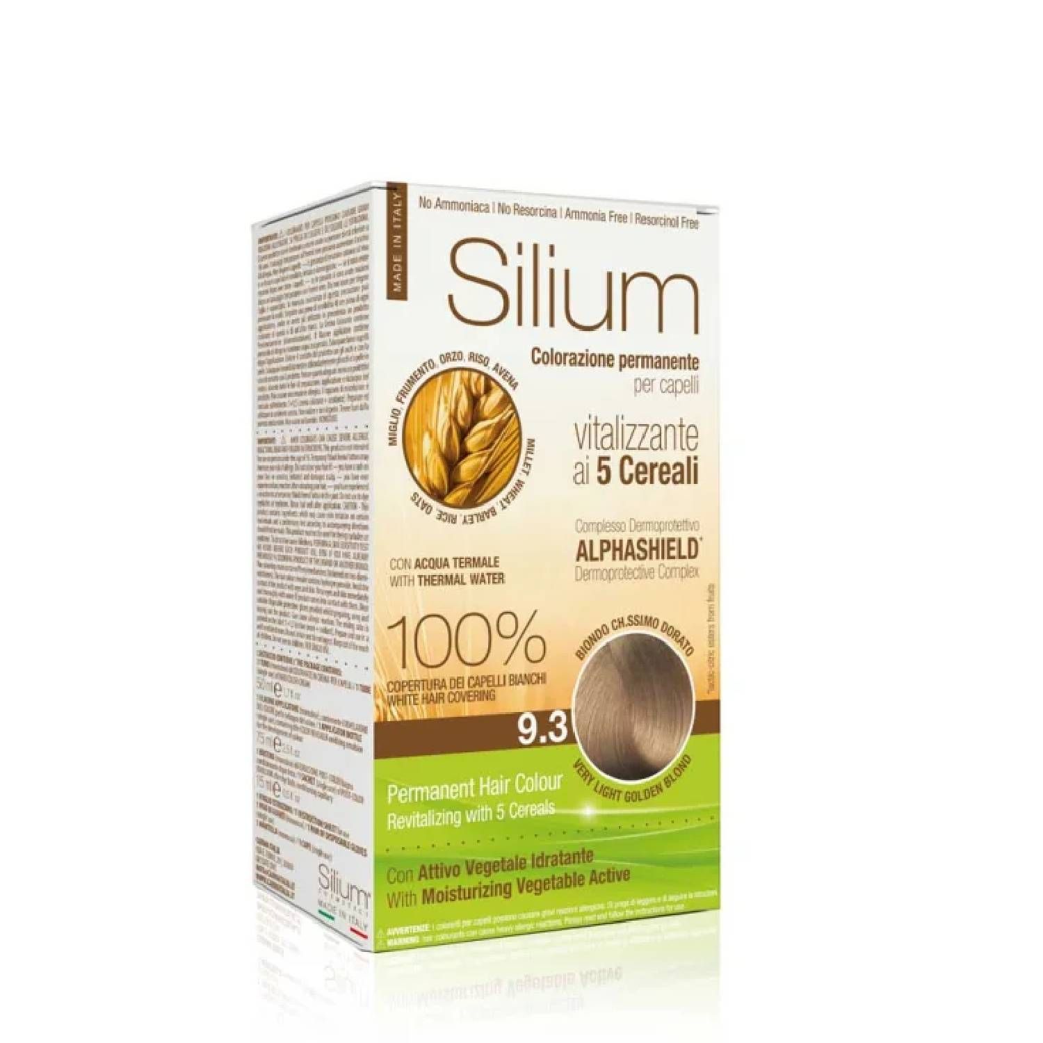 Silium Colorazione Permanente Crema Biondo Chiarissimo Dorato 9.3