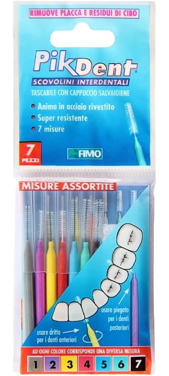 image - 931356632 - Scovolino interdentale con 7 misure assortite per una pulizia accurata tra i denti, indicato anche per ponti e corone dentali. - 7878741_1.jpg