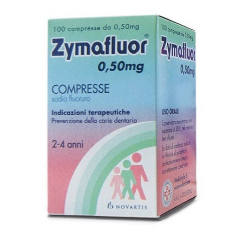 Zymafluor 0,50mg Trattamento Carie Dentaria 100 Compresse