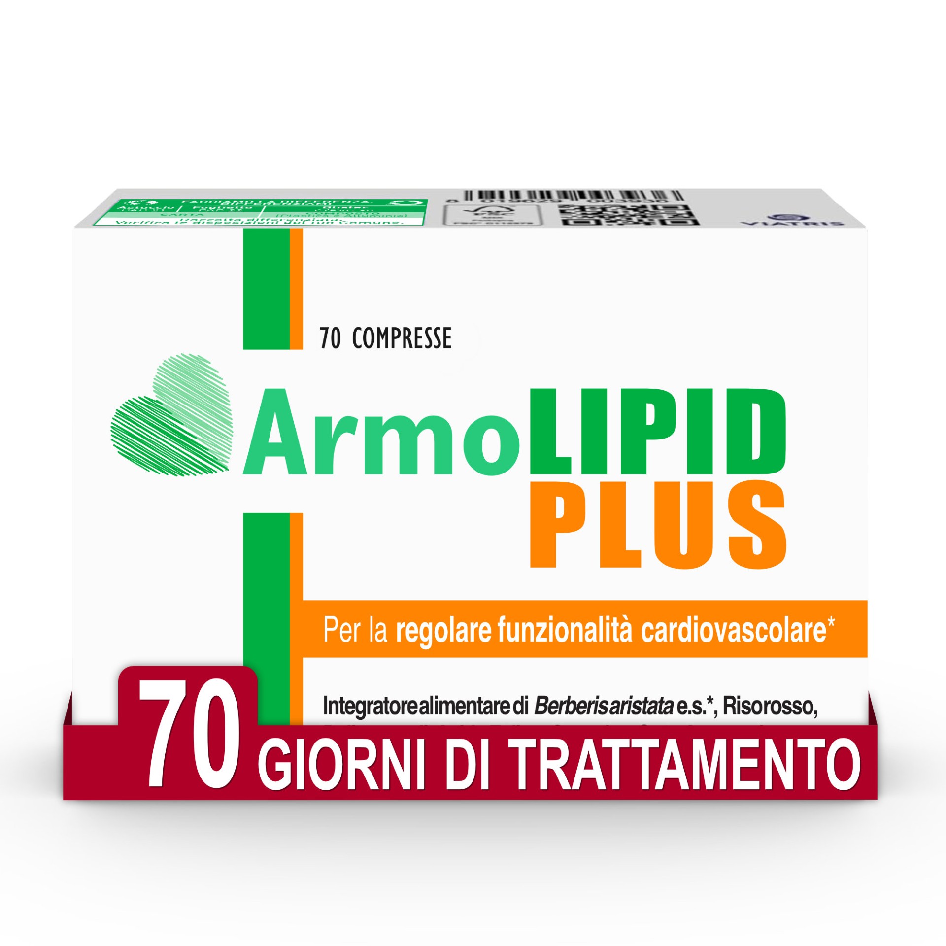 Armolipid Plus Integratore Con Berberis Aristata Riso Rosso Fermentato Acido Folico 70 Compresse