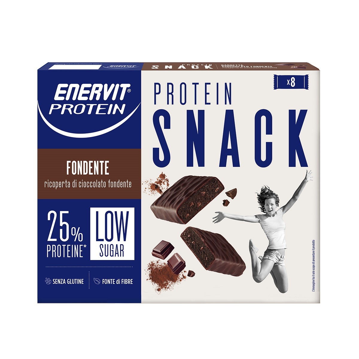 Enervit Protein Snack Barretta energetica Cioccolato Fondente 8x27g