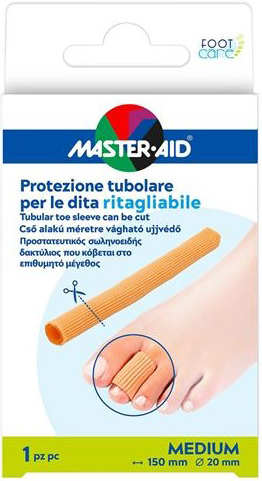 image - 983168891 - Protezione tubolare ritagliabile in gel e tessuto elastico per dita di piedi e mani, utile per ridurre sfregamenti e prevenire calli e vesciche. - 4867526_1.jpg