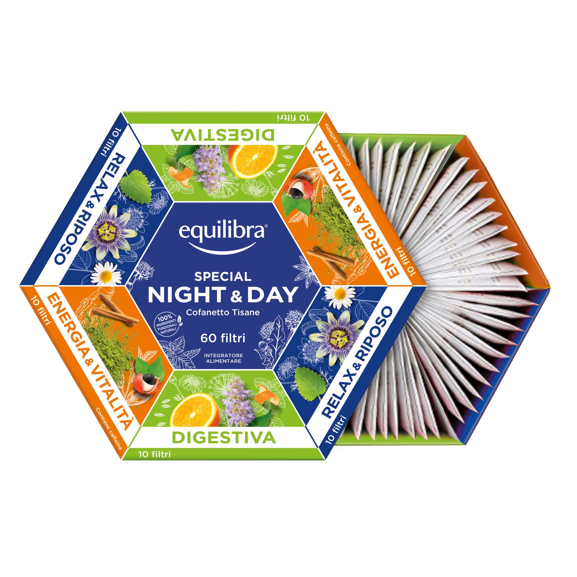 Equilibra Cofanetto Tisane Night And Day 60 Filtri