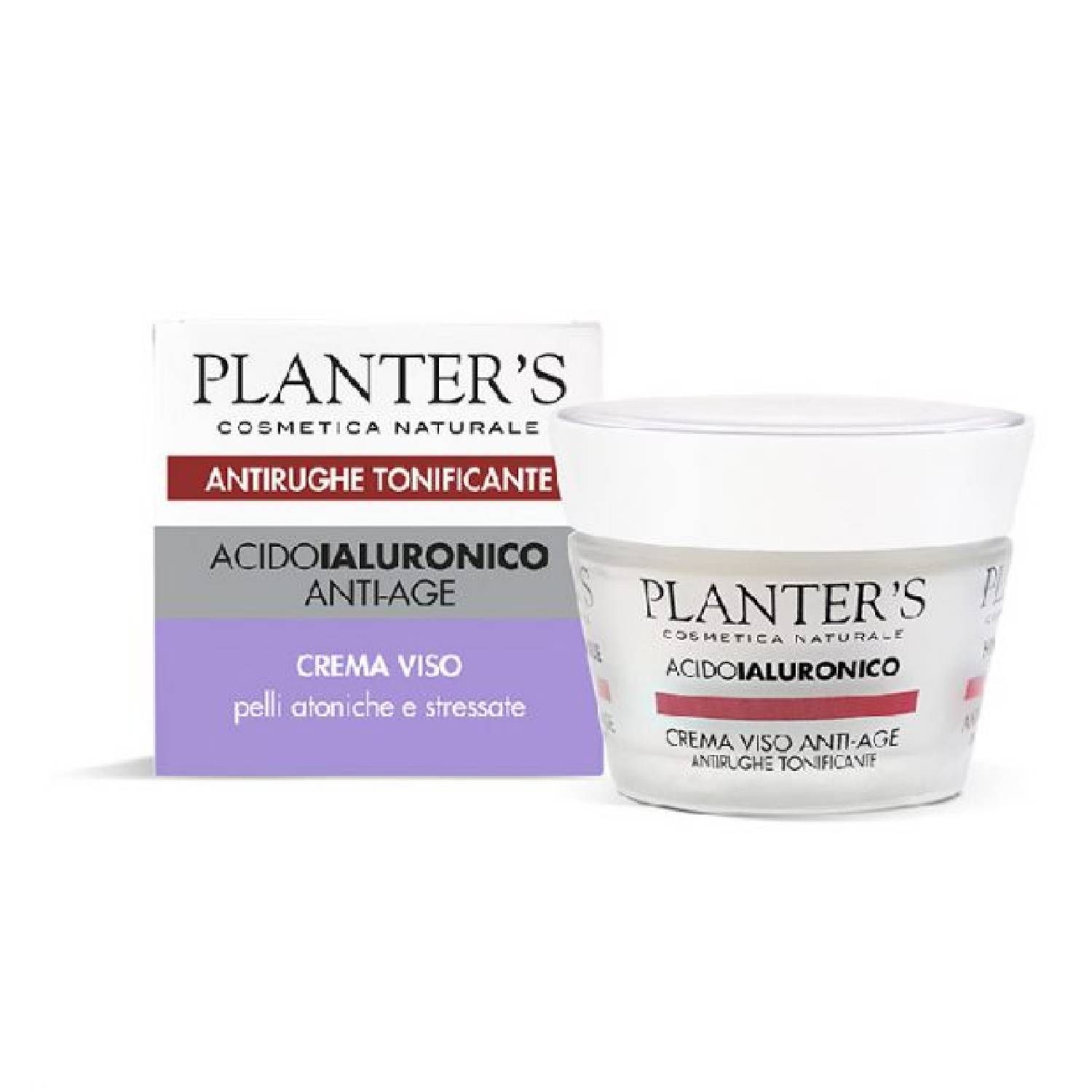 Planter's Acido Ialuronico Crema idratazione viso Anti-age Contro le rughe Tonificante 50ml