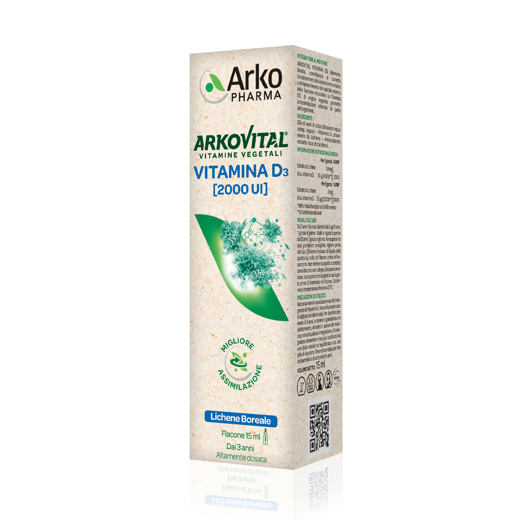 Arkovital Integratore Vitamina D3 2000 Ui 15ml