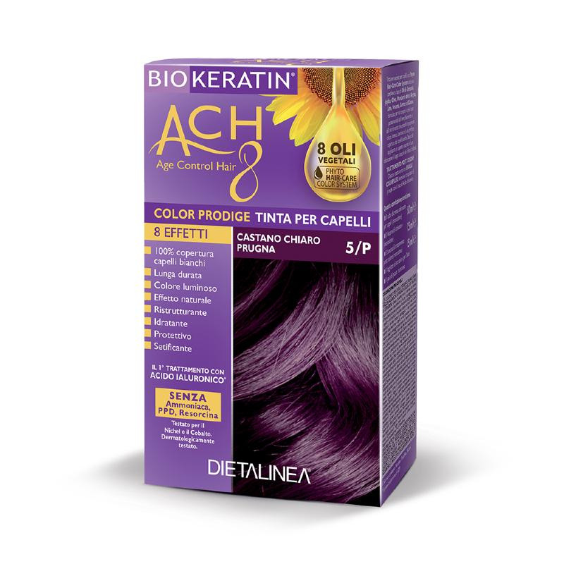 Biokeratin Ach8 Tinta Per Capelli Castano Chiaro Prugna 5p