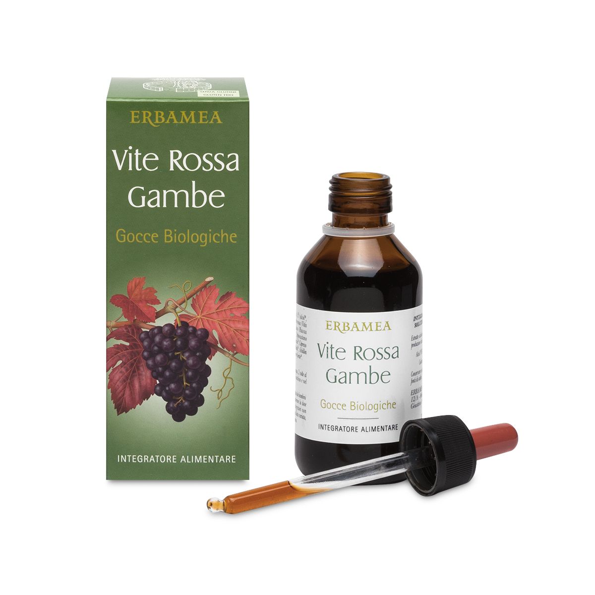 Erbamea Vite Rossa Integratore Gambe Gocce Biologiche 100ml