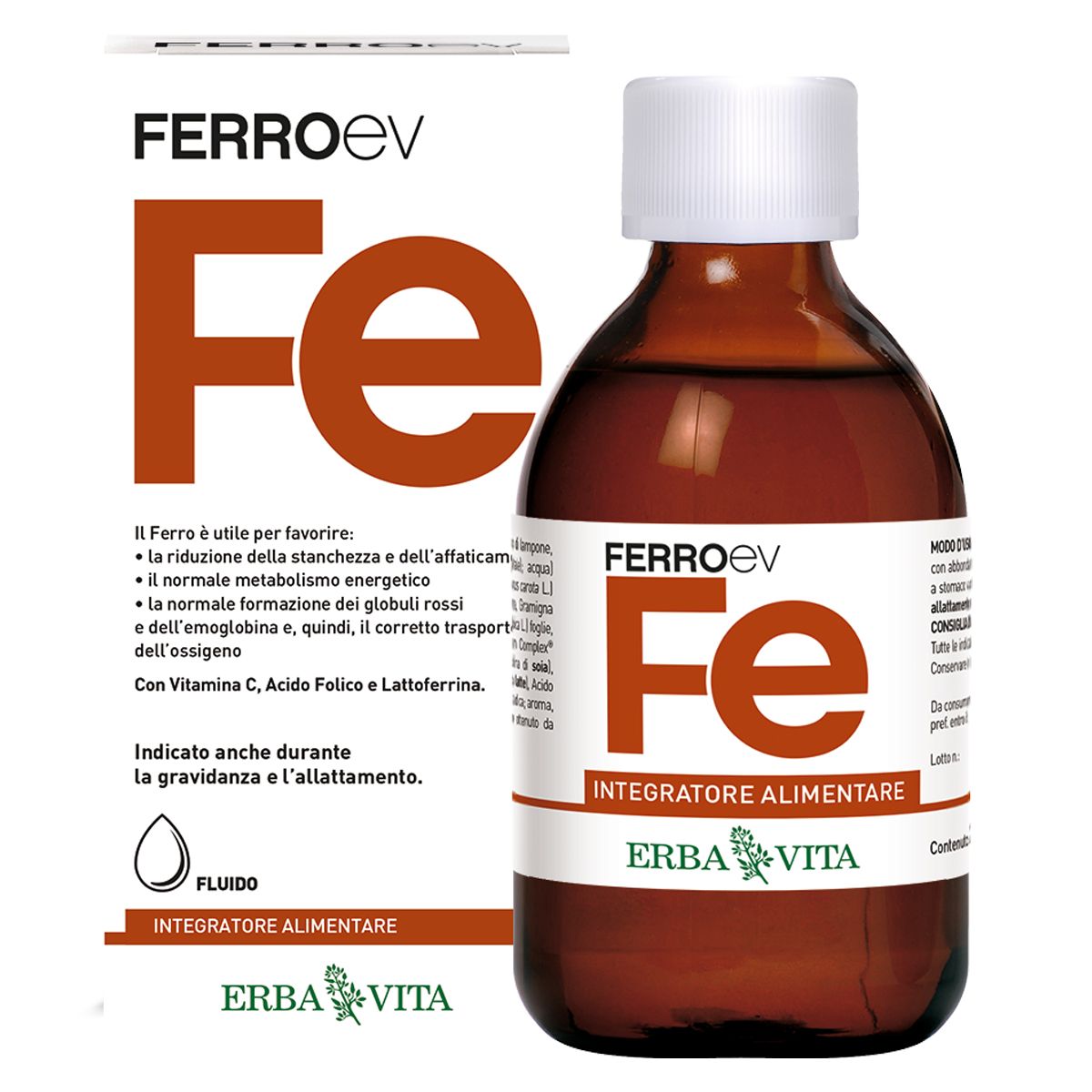 Erba Vita Ferro Ev Fluido Integratore Di Ferro 250ml