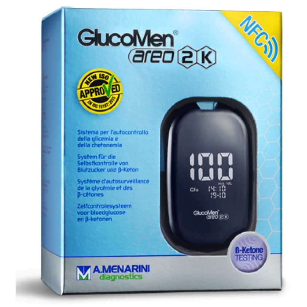 Menarini Glucomen Areo 2k Meter Set Monitoraggio Diabete