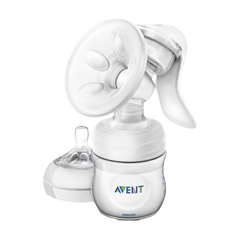 image - 981992338 - Tiralatte manuale Avent con design esclusivo che permette al latte di fluire direttamente dal seno al biberon, anche in posizione eretta, e cuscinetto massaggiante per stimolare delicatamente il flusso di latte. - 4874896_2.jpg