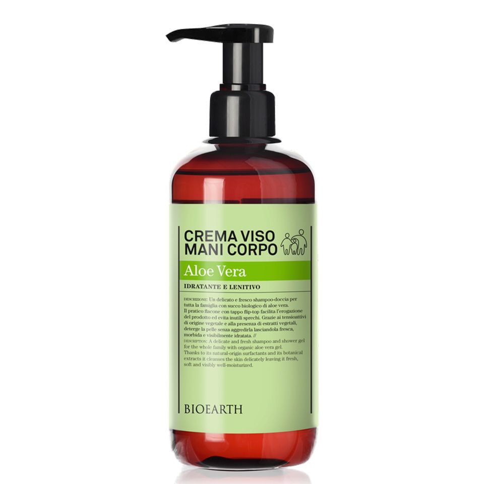Bioearth Crema idratazione mani Viso E Corpo Aloe Vera 500ml