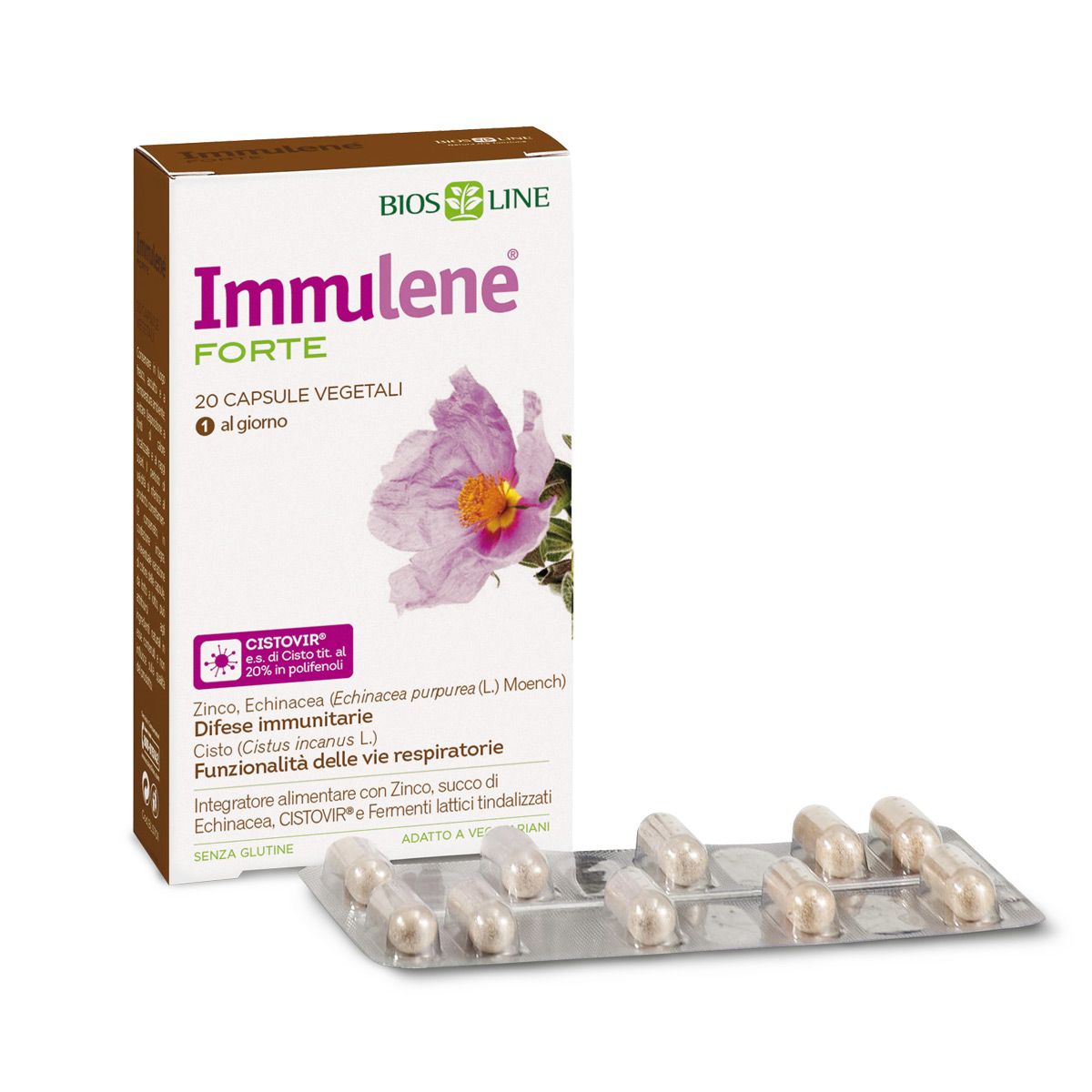 Bios Line Immulene Forte Integratore immunostimolante 20 Capsule