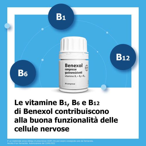 020213144 - Benexol Trattamento per Carenza di Vitamine B a base di Vitamina B1 B6 B12 20 Compresse - 7861265_3.jpg