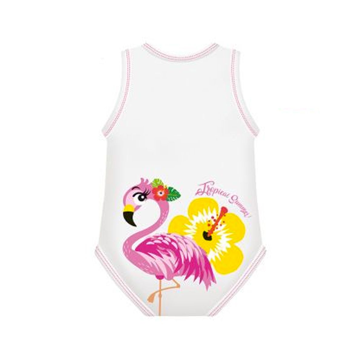 J-bimbi Body 0-36m Bio Cotton Summer Tropical Fenicottero