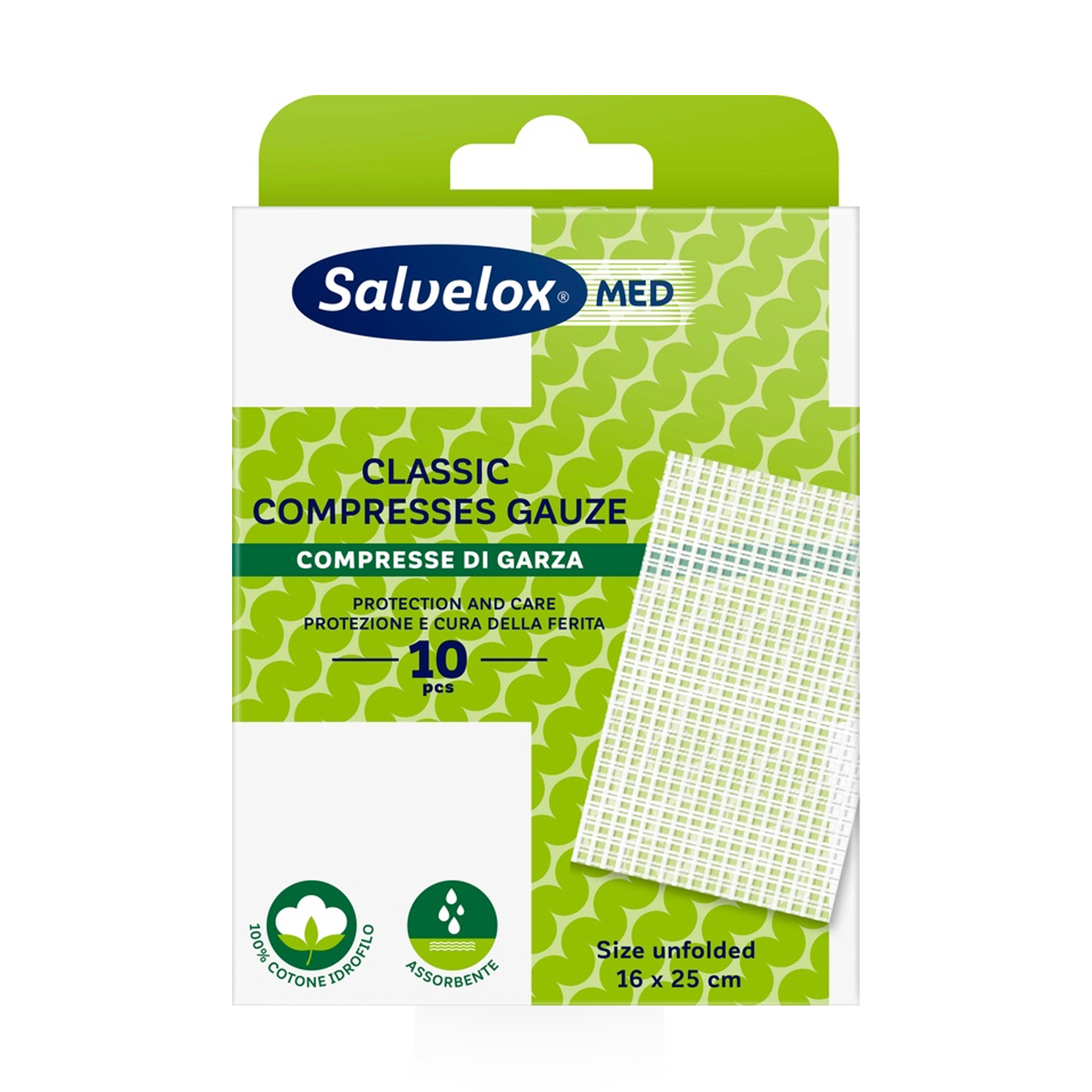982642062 - GARZA COMPRESSA SALVELOX MED CLASSICA 16X25CM 10 PEZZI - 0005751_1.jpg