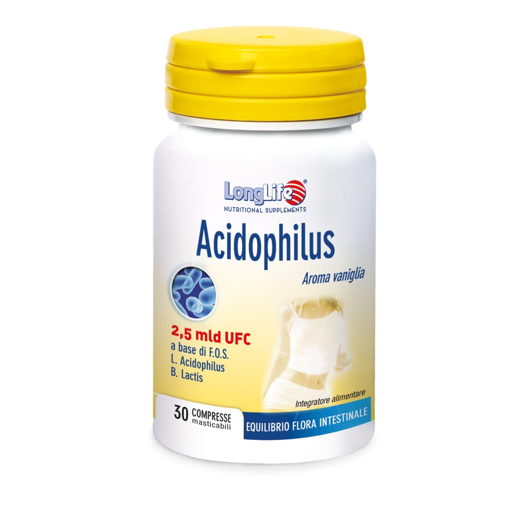 Longlife Acidophilus 30 Tavolette Masticabili