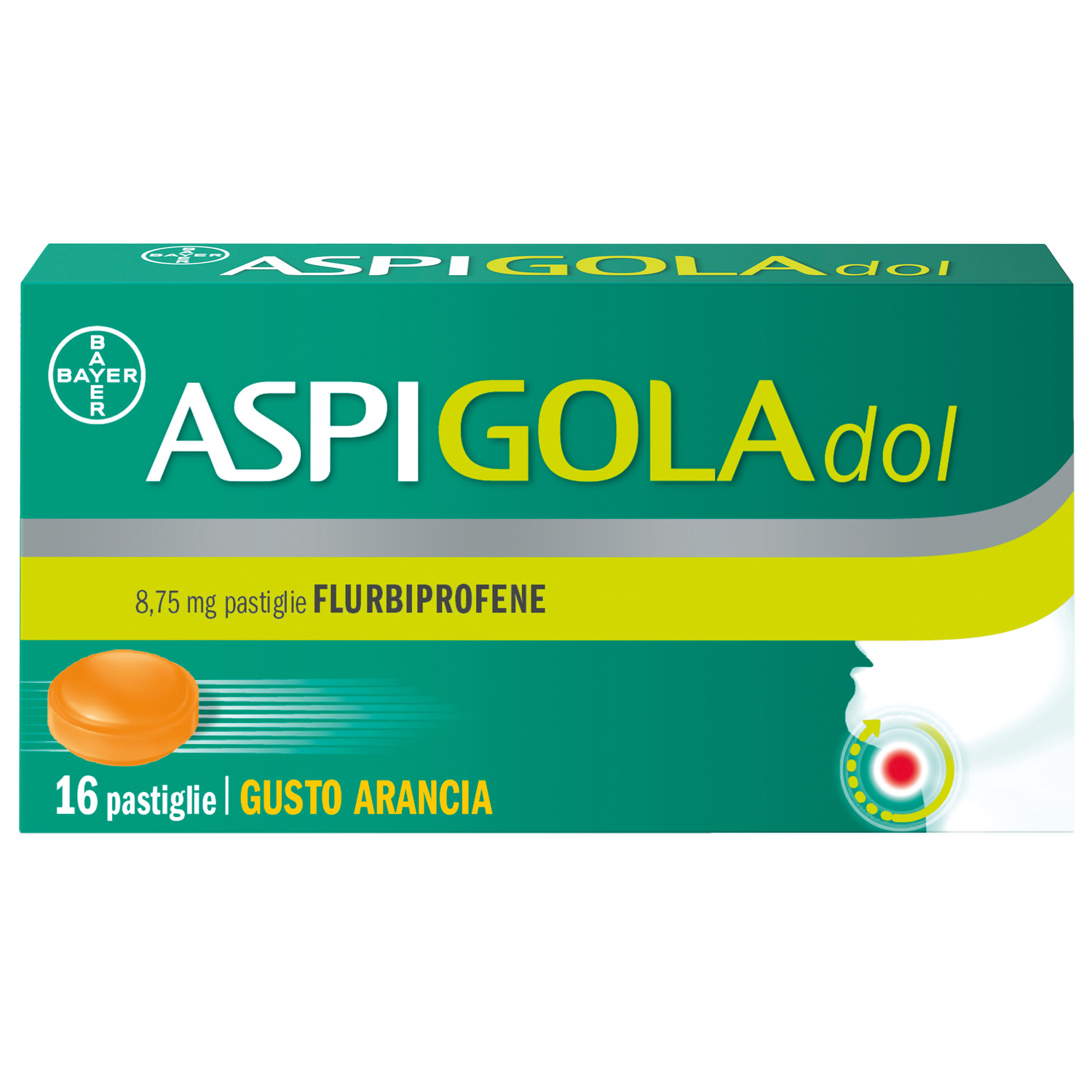 Aspigoladol Flurbiprofene 8,75mg Gusto Gusto Arancia 16 Pastiglie