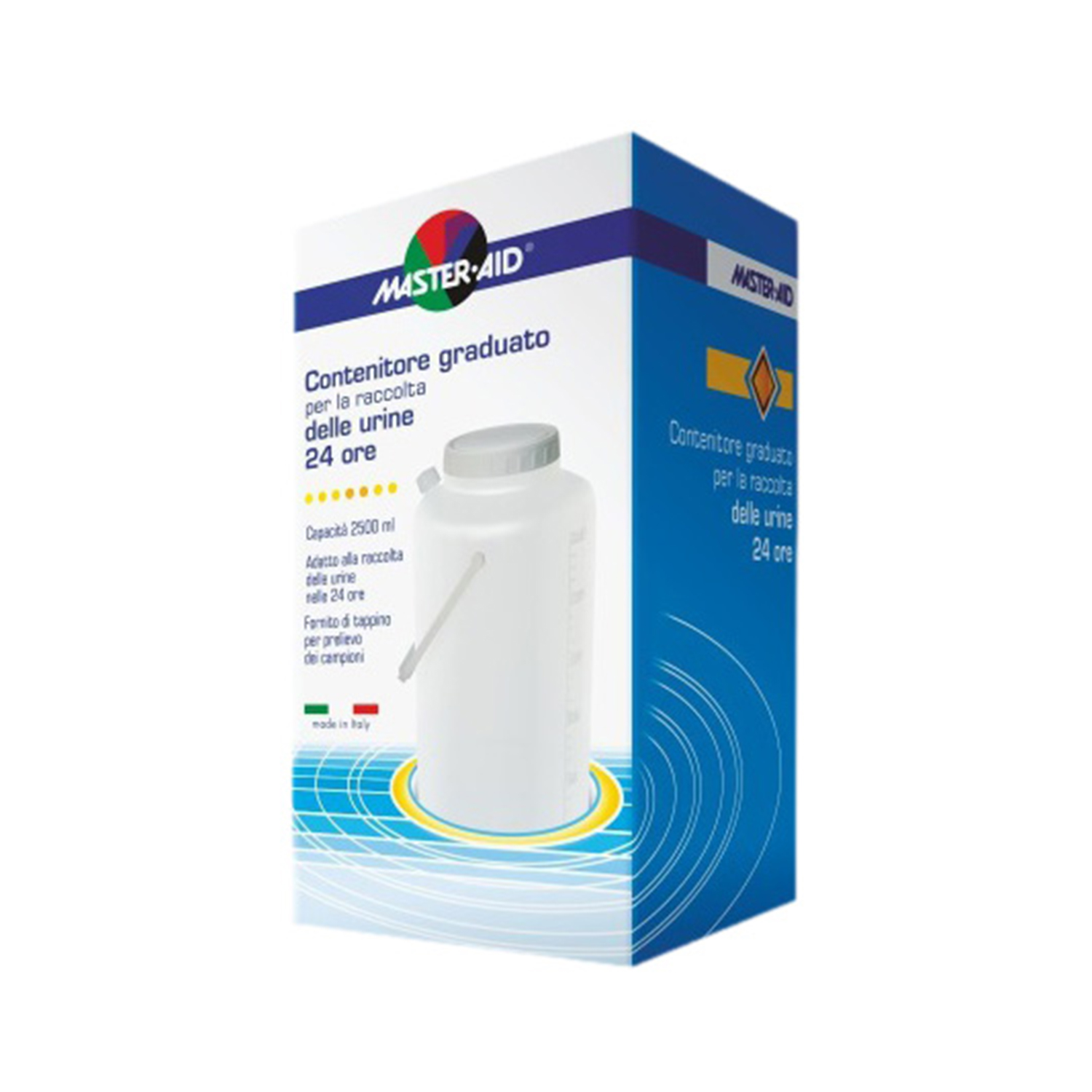 image - 934843069 - Contenitore graduato da 2500ml per la raccolta delle urine nelle 24 ore, con scala graduata, coperchio a vite e tappo per il prelievo. - 7887185_2.jpg