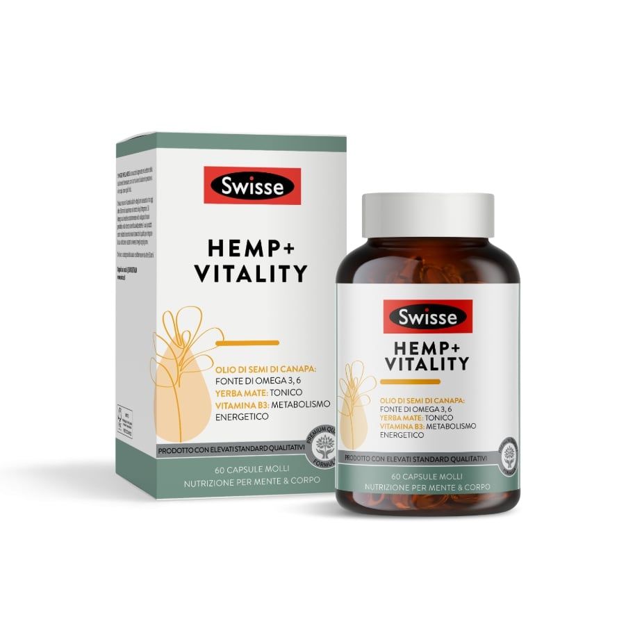 Swisse Hemp+ Vitality Integratore Stanchezza 60 Capsule