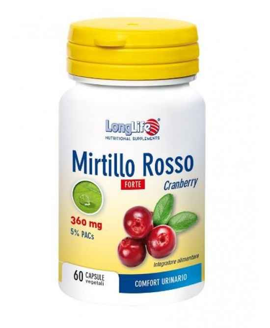 Longlife Mirtillo Rosso Forte Integratore Comfort Urinario 60 Capsule