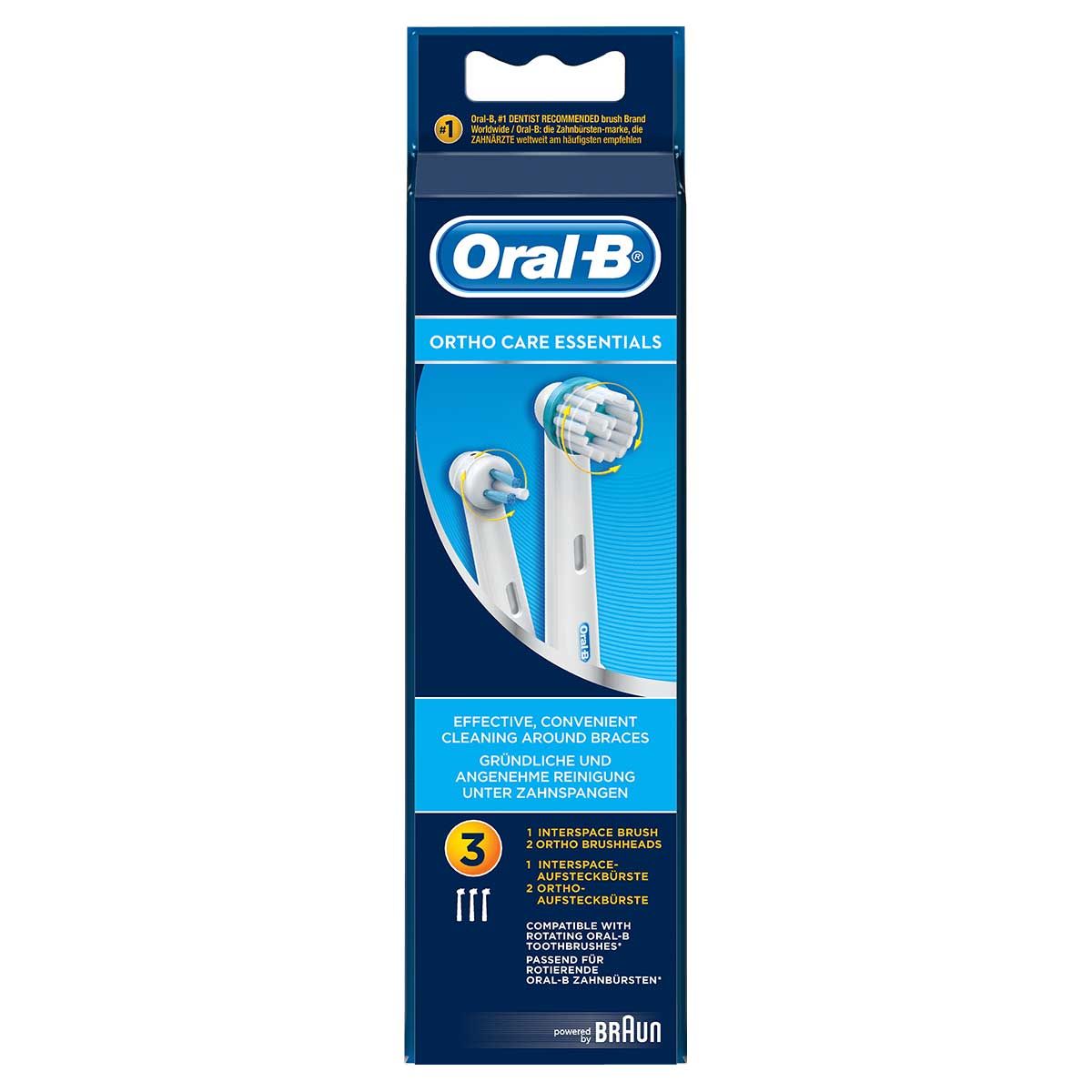 Oral-b Testine Di Ricambio Oral-b Ortho Care Essentials 3 Pezzi