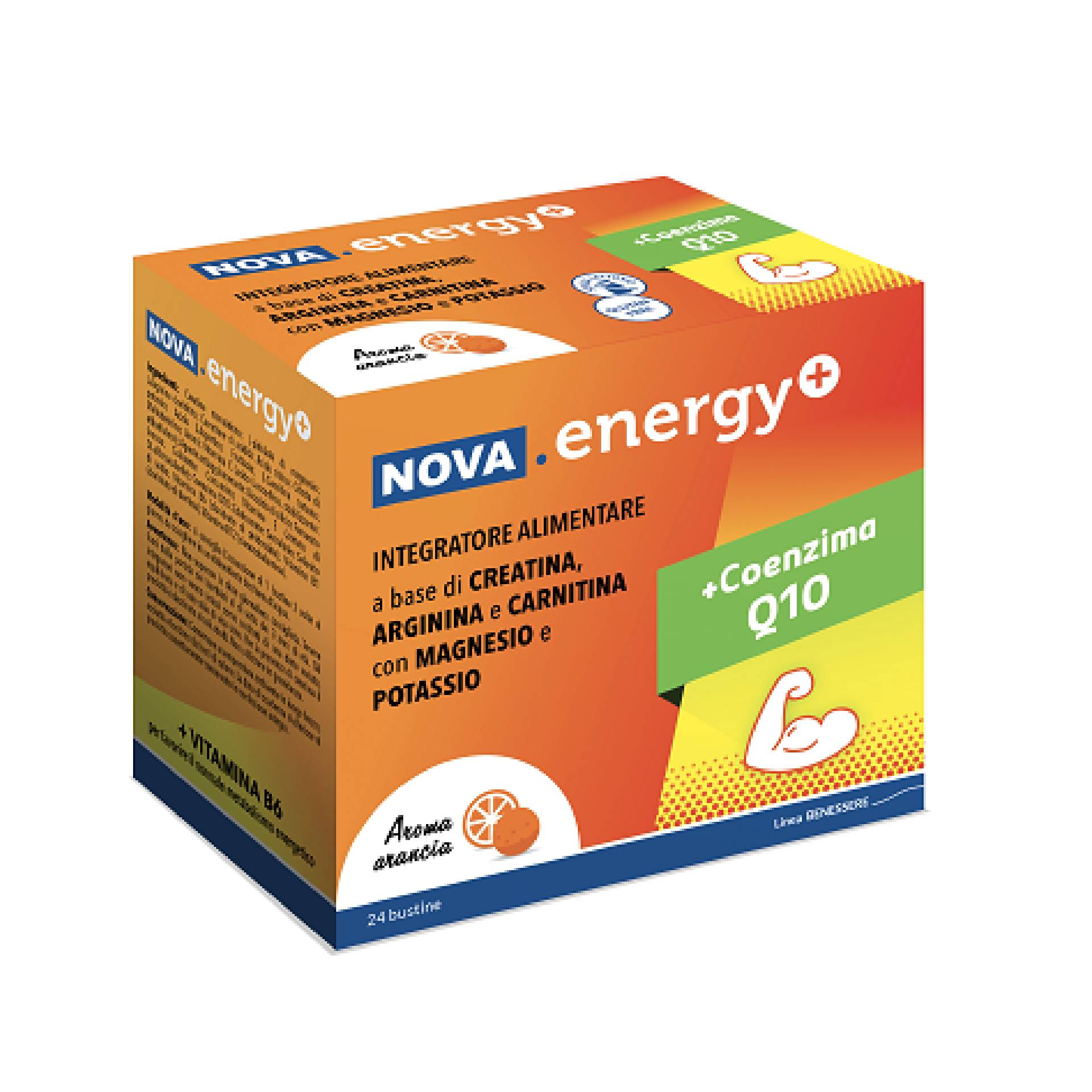 Nova Energy+ Integratore Energia Gusto Arancia 24 Bustine