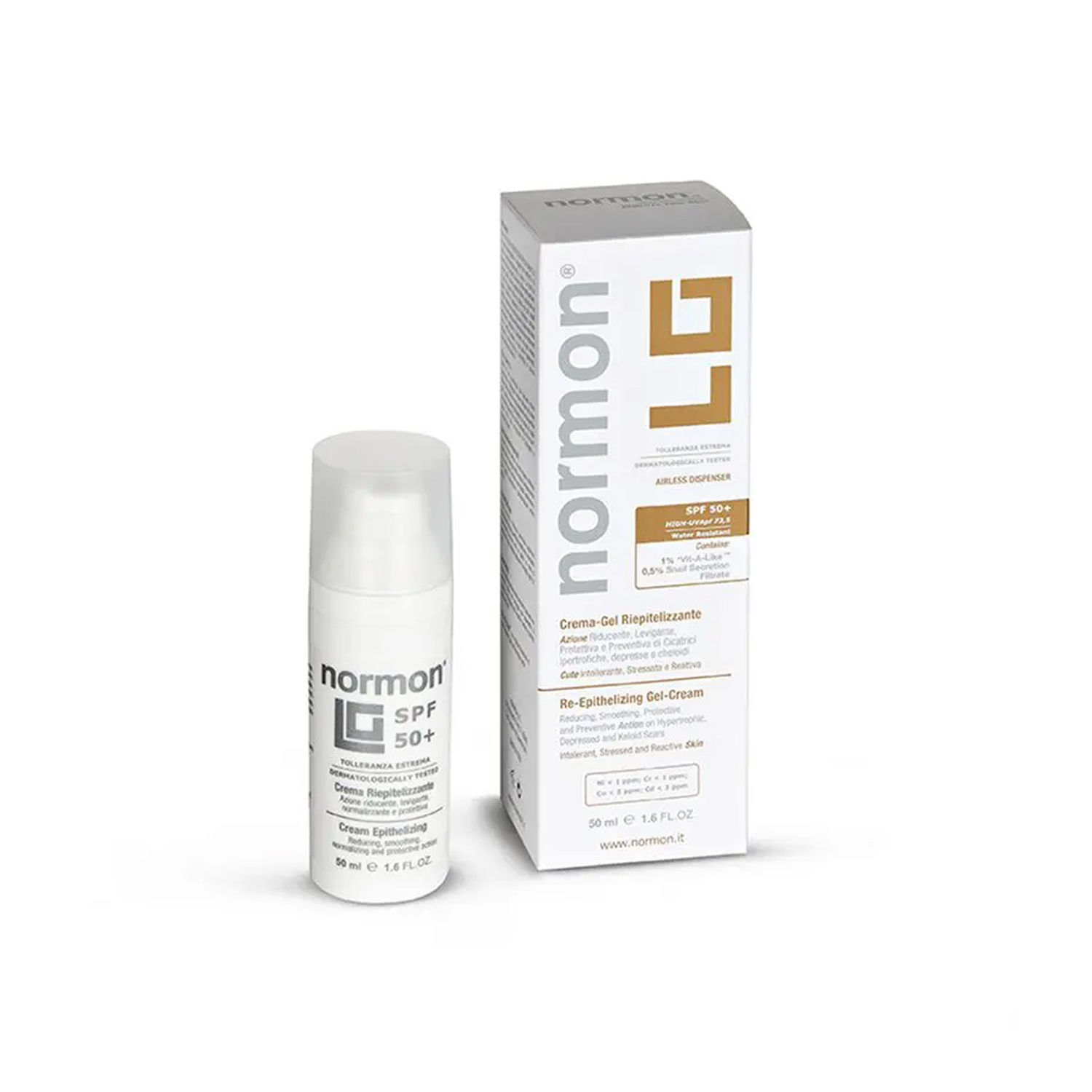 image - 938583008 - Crema riepitelizzante SPF50+ indicata per prevenire e ridurre cicatrici e segni cutanei, favorendo il naturale rinnovamento della pelle. - 4724342_3.jpg