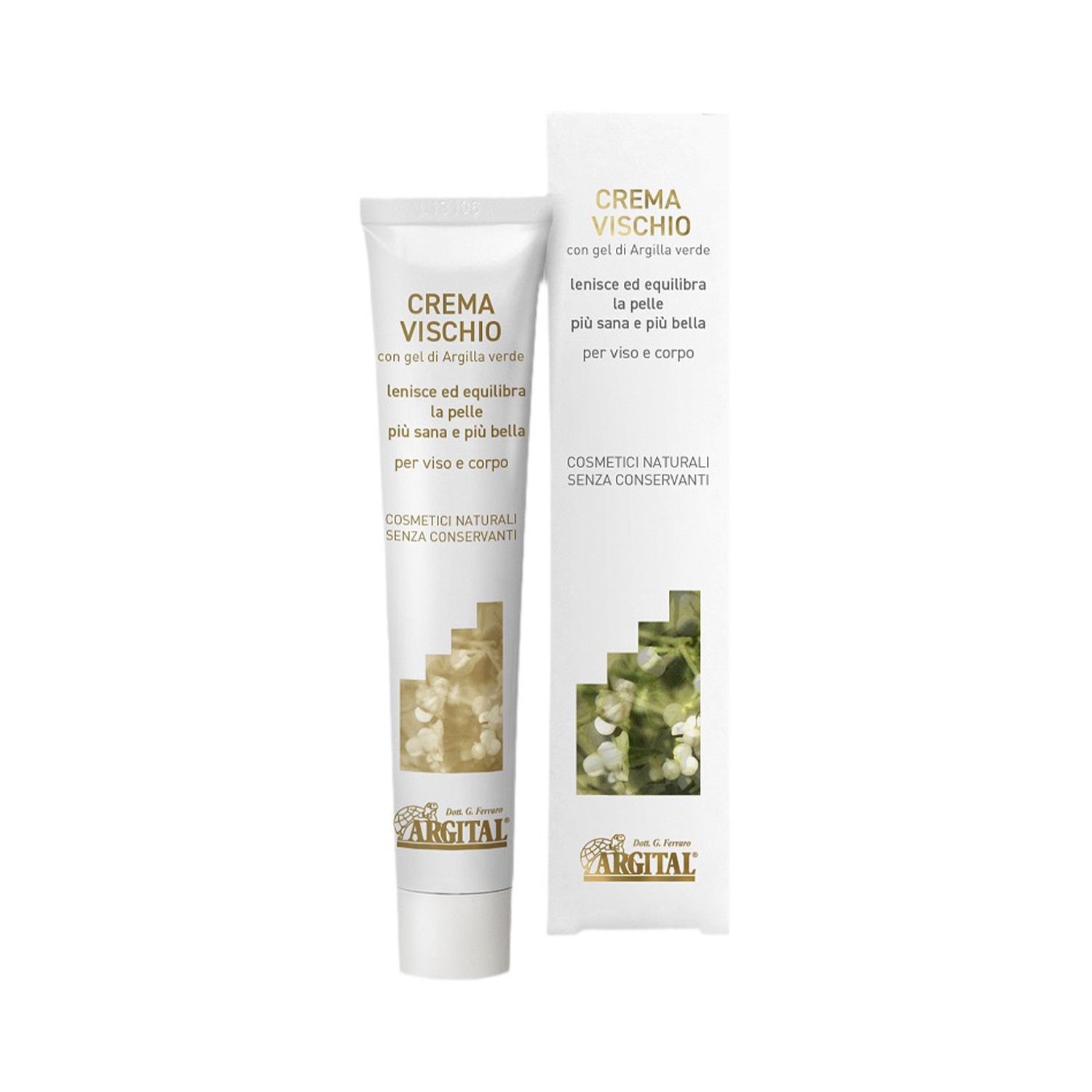 image - 987821966 - Crema viso e corpo che lenisce ed equilibra la pelle, rendendola pi&ugrave; sana e bella grazie alle propriet&agrave; del vischio e del gel di argilla verde. - 4867149_2.jpg