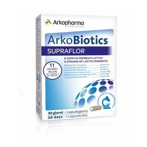 Arkopharma Arkobiotics Supraflor Integratore Fermenti Lattici 30 Capsule