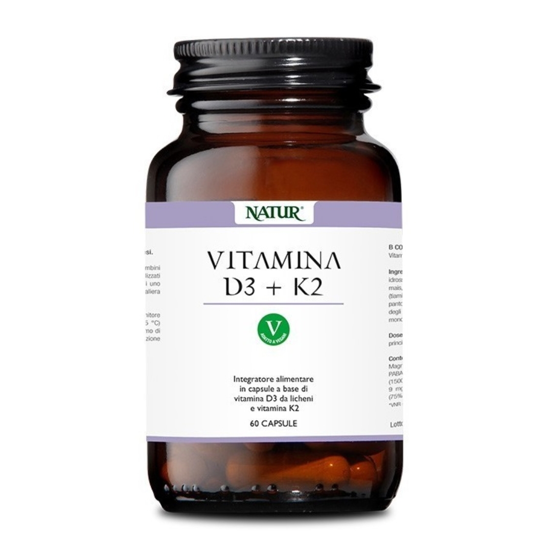 Natur Vitamina D3+k2 Integratore Per Ossa 60 Capsule