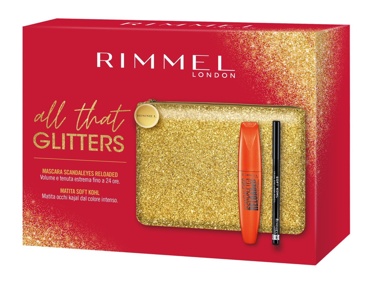 Rimmel London All That Glitters Reloaded Pochette Con Mascara E Kajal