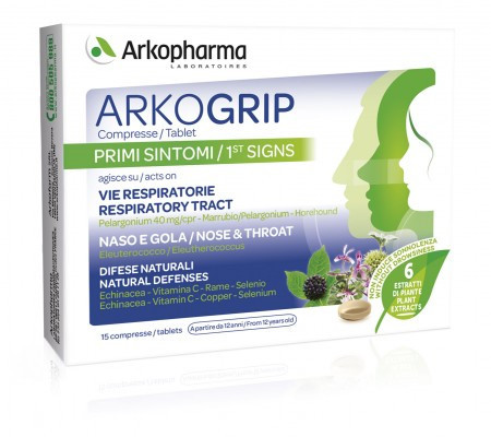 Arkopharma Arkogrip Integratore Naso E Gola 15 Capsule