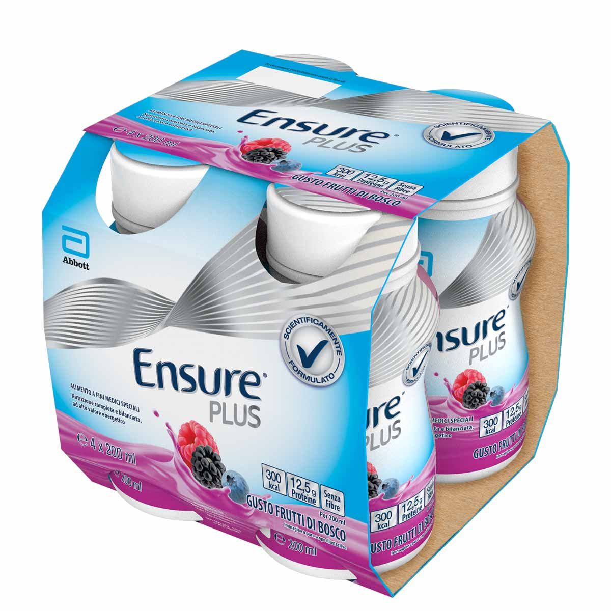 Ensure Plus Supplemento Nutrizionale Frutti Di Bosco 4x200ml