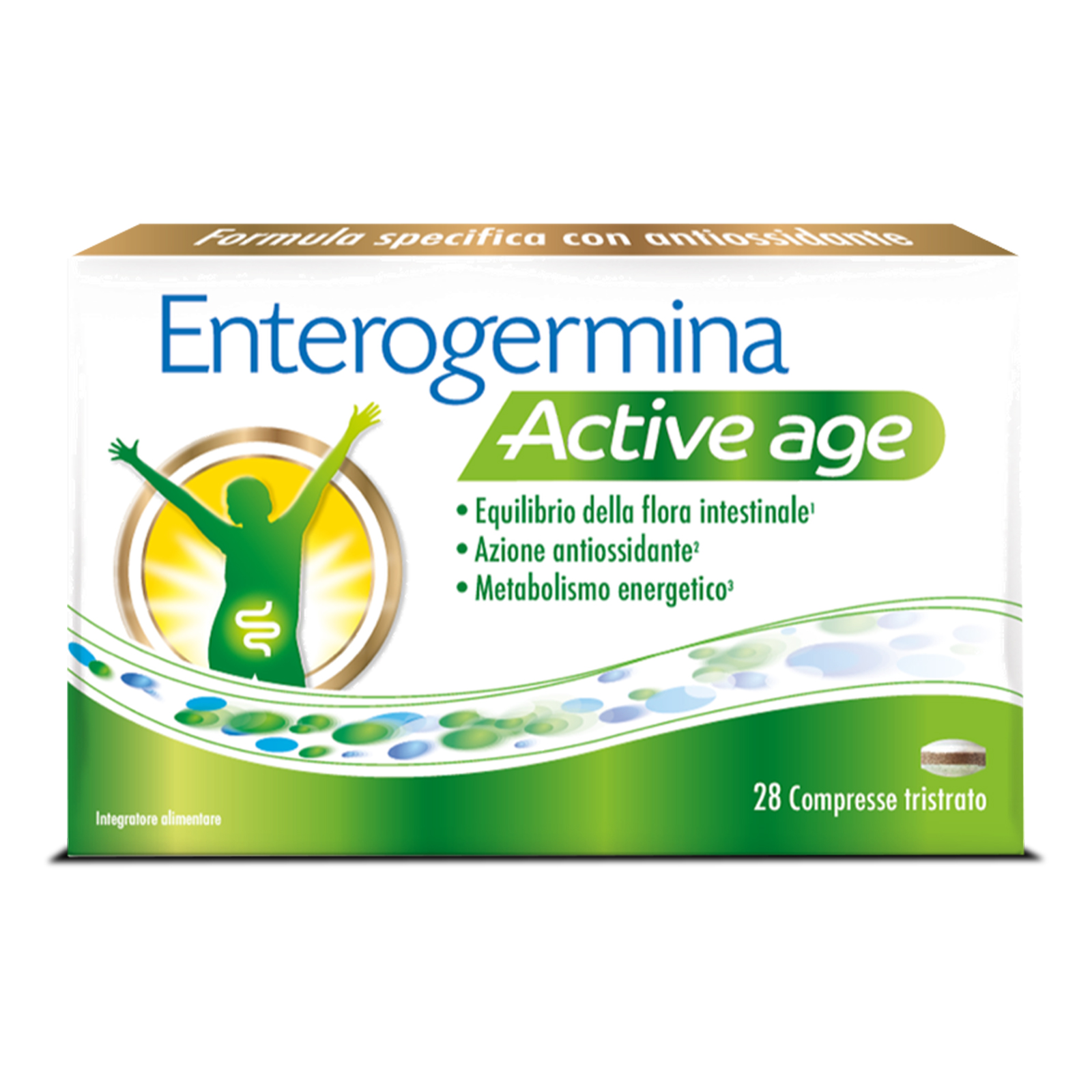 Enterogermina Active Age Integratore Fermenti Lattici Anti ossidante Stanchezza 28 Compresse