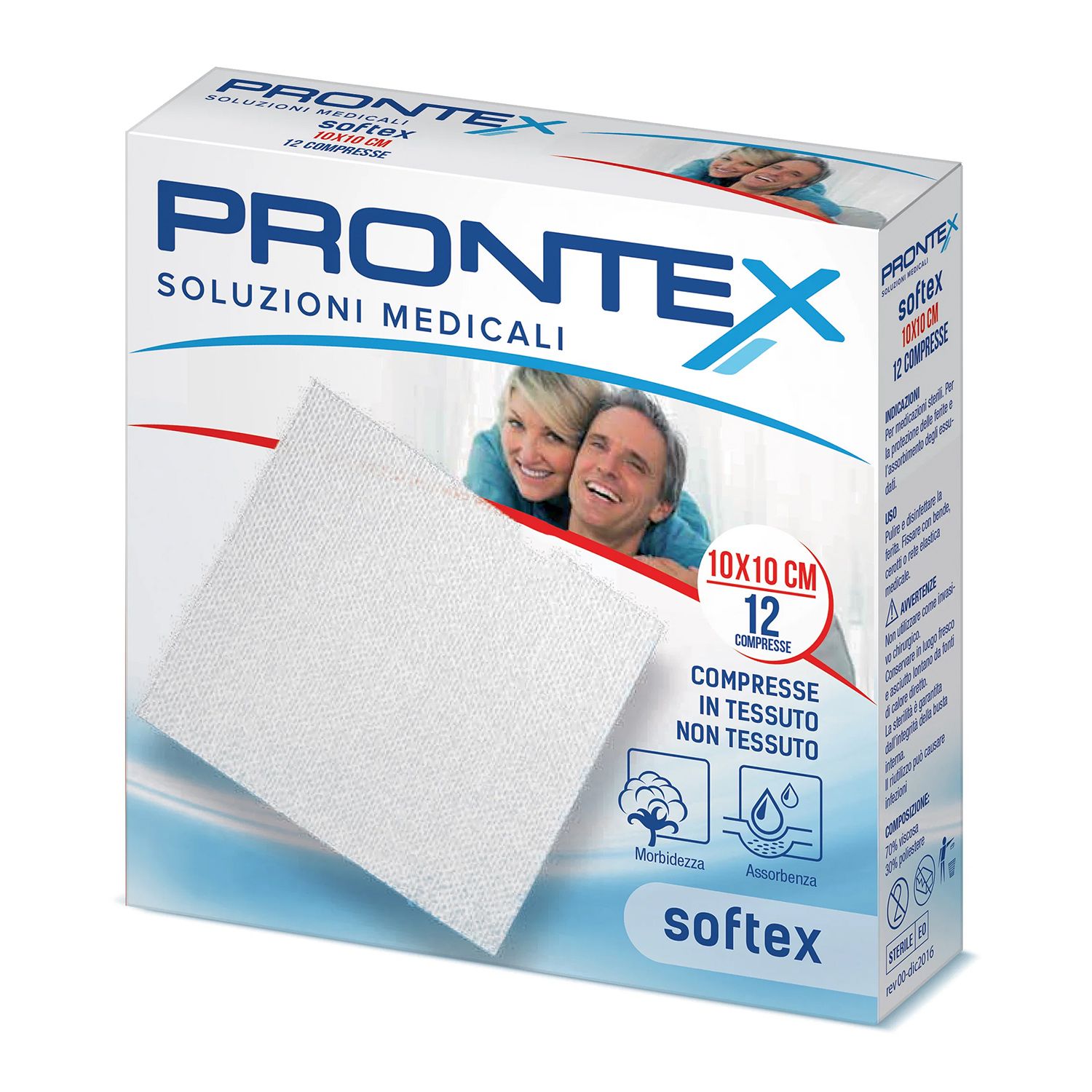 Prontex Softex Garza Tnt 10x10cm 12 Pezzi