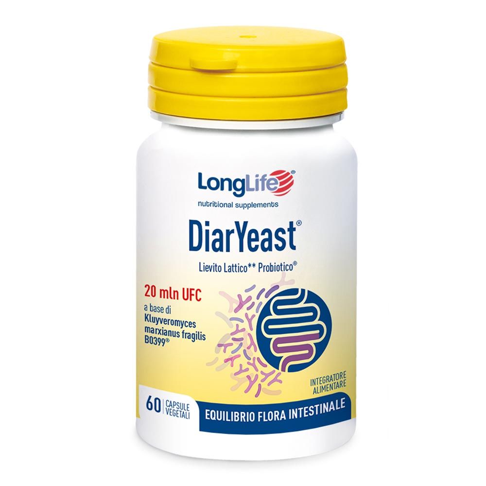 Longlife Diaryeast Integratore Regolarità Intestinale 60 Capsule Vegetali