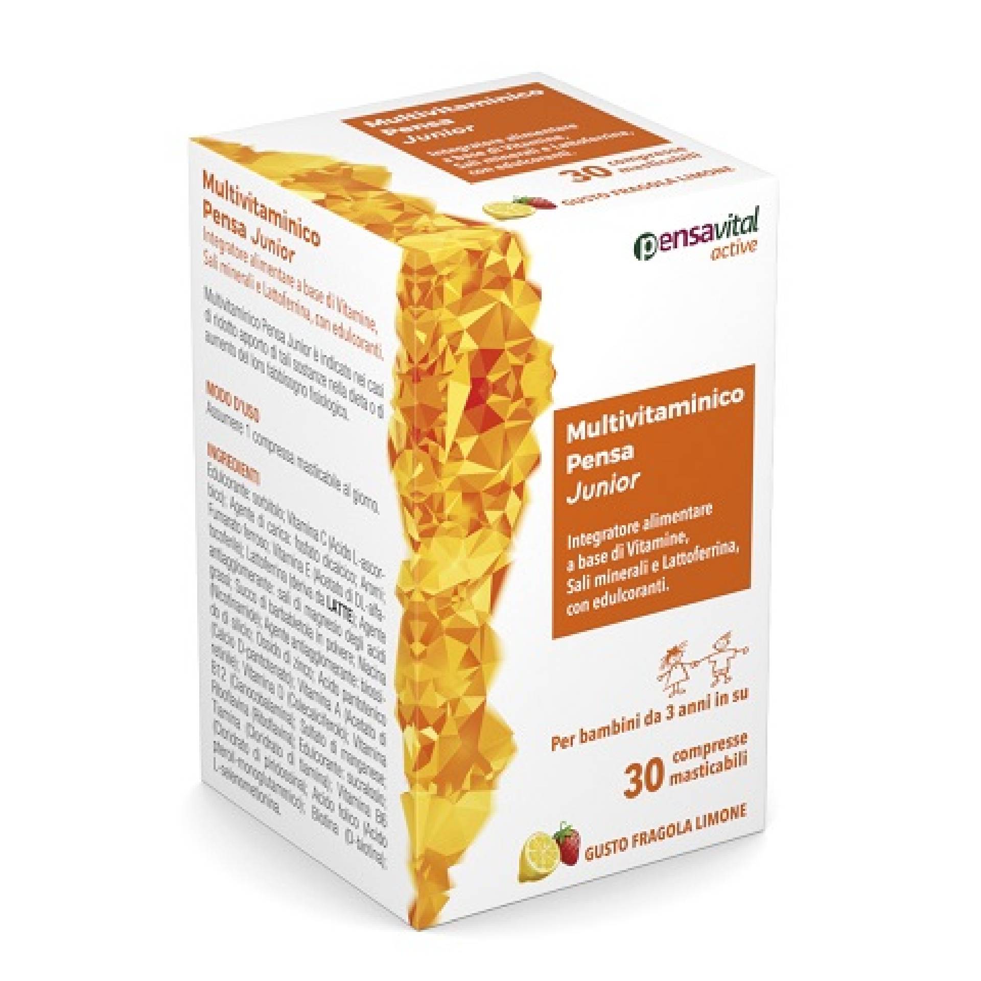 Pensa multivitamine Junior Integratore multivitamine 30 Compresse Masticabili