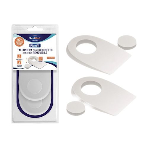 image - 979052115 - Talloniera in silicone con cuscinetto centrale removibile, riduce i carichi sul tallone e ammortizza durante la camminata e in posizione statica. - 4872119_2.jpg