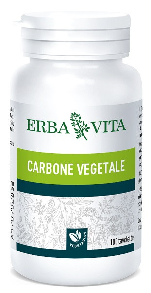 Erba Vita Carbone Vegetale integratore salute intestinale 100 Tavolette