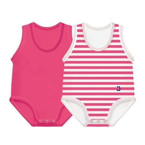 986463317 - J-Bimbi Body 0-36 mesi Estate Cotone Bio Righe e Tinta unita 2 pezzi - 4743099_2.jpg